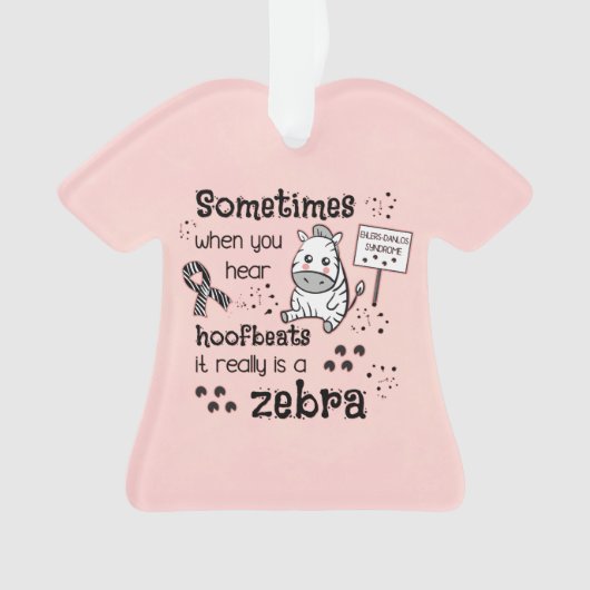 Ehlers-Danlos Syndrom Zebra Bewusstsein Ornament (Vorderseite)