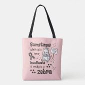 Ehlers-Danlos Syndrom Zebra Bewusstsein Tasche (Rückseite)