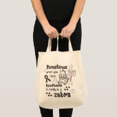 Ehlers-Danlos Syndrom Zebra Bewusstsein Tragetasche (Vorderseite (Produkt))