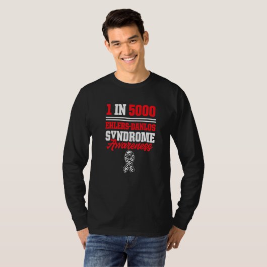 Ehlers Danlos Syndrome Awareness 1 in 5000 Warrior T-Shirt (Vorne ganz)