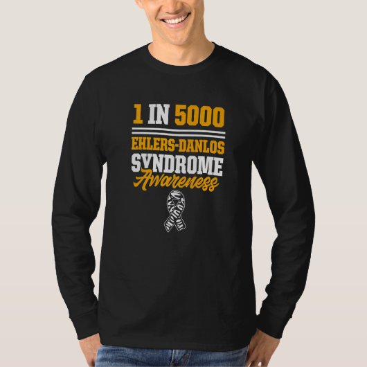 Ehlers Danlos Syndrome Awareness 1 in 5000 Warrior T-Shirt (Vorderseite)