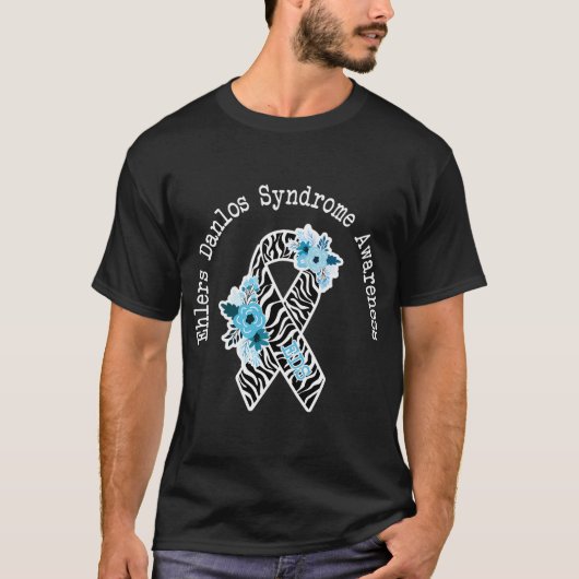 Ehlers Danlos Syndrome Awareness Eds Zibra Ribbon T-Shirt (Vorderseite)