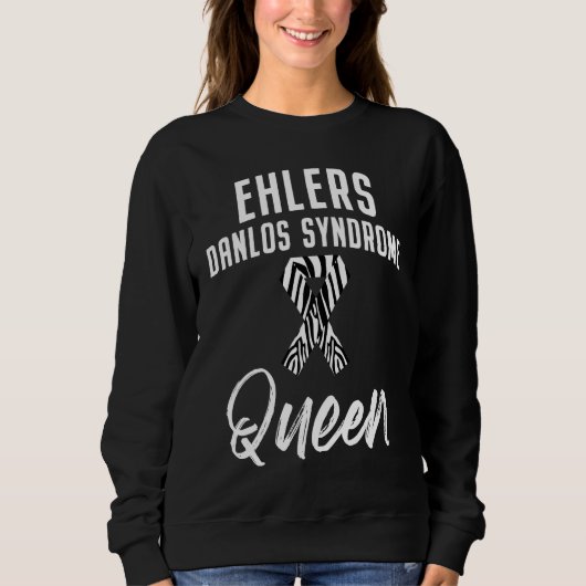 Ehlers Danlos Syndrome Awareness Queen Warrior Sur Sweatshirt (Vorderseite)