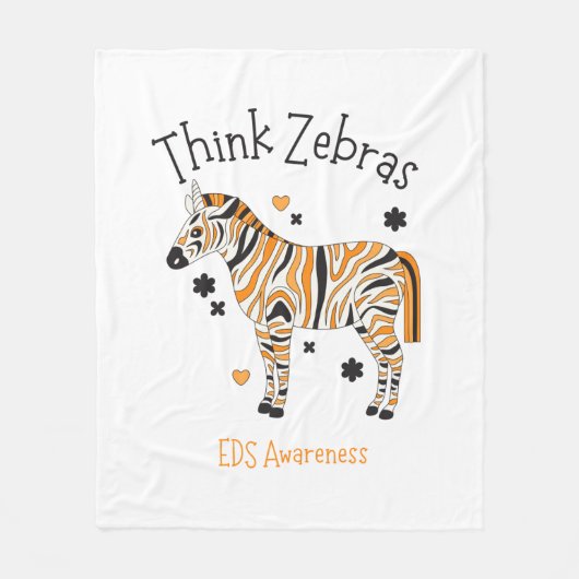Ehlers Danlos Syndrome Cozy Zebra Blanket Fleecedecke (Vorderseite)