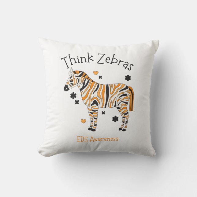Ehlers Danlos Syndrome Cozy Zebra Throw Pillow Kissen (Vorderseite)