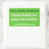 Ehlers-Danlos Syndrome (EDS) Sticker (Tasche)