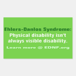 Ehlers-Danlos Syndrome (EDS) Sticker - EDNF.org