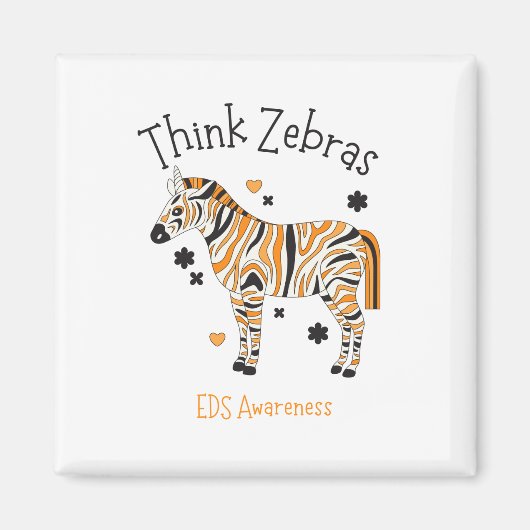 Ehlers Danlos Syndrome Zebra Magnet (Vorne)