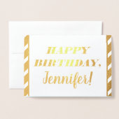 Ehrbare, elegante "GLÜCKLICHE BIRTHDAY"-Karte Folienkarte (Vorderseite mit Umschlag)