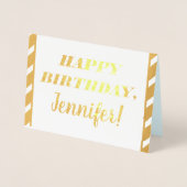 Ehrbare, elegante "GLÜCKLICHE BIRTHDAY"-Karte Folienkarte (Vorderseite)