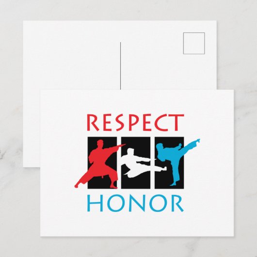 Ehre achten postkarte (Vorne/Hinten)