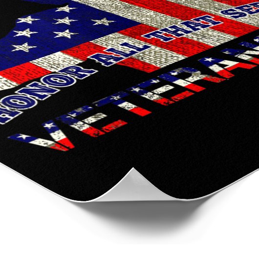 Ehre all das, was Veteranen Day American Patrio di Poster (Ecke)