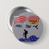 Ehre am Gedenktag grau Button (Vorne & Hinten)