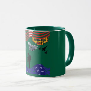 Ehre am Memorial Day Forest Green Tasse