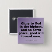 Ehre an Gott an Heiligabend 2:14 Button (Vorne & Hinten)