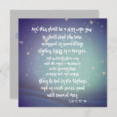 Ehre an Gott in den höchsten Luke Weihnachtskarten (Vorne/Hinten)