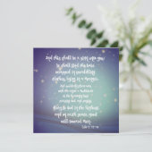 Ehre an Gott in den höchsten Luke Weihnachtskarten (Stehend Vorderseite)