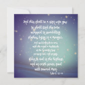 Ehre an Gott in den höchsten Luke Weihnachtskarten (Vorderseite)