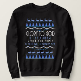 Ehre an Gott in den höchsten Weihnachten Sweatshirt