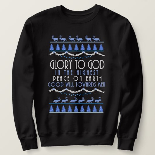 Ehre an Gott in den höchsten Weihnachten Sweatshirt (Design vorne)