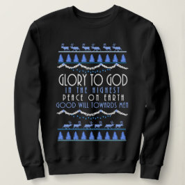 Ehre an Gott in den höchsten Weihnachten Sweatshirt