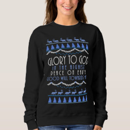 Ehre an Gott in den höchsten Weihnachten Sweatshirt