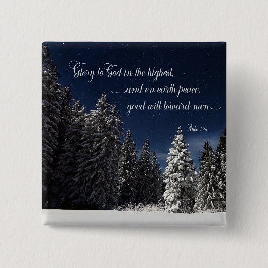 Ehre an Gott - Luke 2:14 Button (Vorderseite)