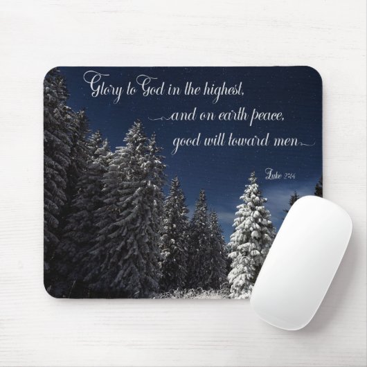 Ehre an Gott - Luke 2:14 Mousepad (Mit Mouse)