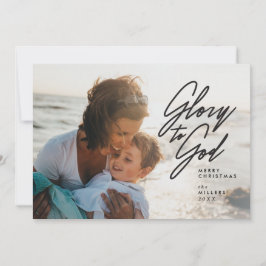 Ehre an Gott, religiöse, Weihnachts-Fotokarte Einladung