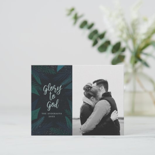 Ehre an Gott. Weihnachten der Marine und des grüne (Stehend Vorderseite)