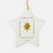 Ehre an Gott Weihnachten Keramik Ornament (Rechts)