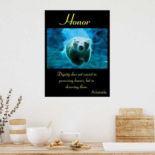 Ehre beleuchtet Eisbär's strahlende Aura Poster (Küche)