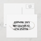 Ehre deinen Maschinenbauingenieur Postkarte (Vorne/Hinten)