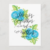 Ehre deinen Vater und deine Mutter Postkarte (Vorderseite)