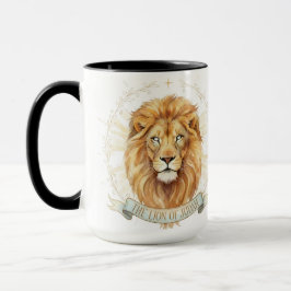 Ehre dem König und Löwen Christliches Aquarell-Mug Tasse