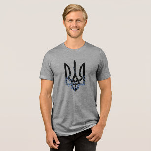 Ehre den Helden. UKRAINE. Dreizack.  Tri-Blend Shirt