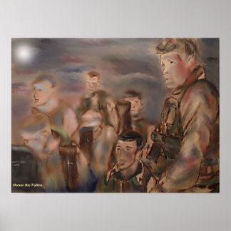 Ehre der gefallenen Printwerbung Poster