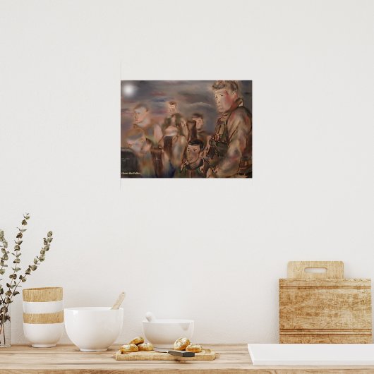 Ehre der gefallenen Printwerbung Poster (Küche)