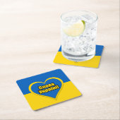 Ehre der Ukraine in ukrainischer Schrift Rechteckiger Pappuntersetzer (Vor Ort)