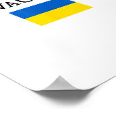 Ehre der Ukraine Mit Ukraine-Flagge Poster (Ecke)
