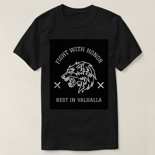 Ehre der Wikinger in Valhalla T-Shirt (Design vorne)