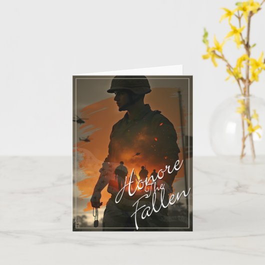 Ehre die Toten - vergiss nicht, ihr Opfer zu begeh Karte (Gelbe Blume)