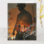 Ehre die Toten - vergiss nicht, ihr Opfer zu begeh Karte (Gelbe Blume)