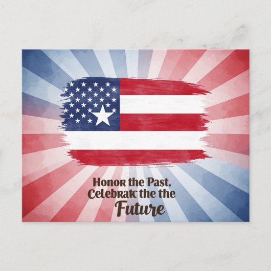 "Ehre die Vergangenheit. Feiern der Zukunft" 19. J Postkarte (Vorderseite)