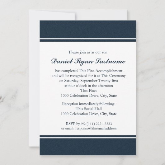 Ehre durch Foto Einladung (Rückseite)