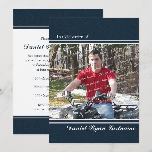 Ehre durch Foto Einladung (Vorne/Hinten)