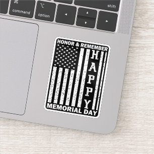 Ehre Erinnern Sie sich an den glücklichen Gedenkta Aufkleber