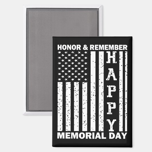 Ehre Erinnern Sie sich an den glücklichen Gedenkta Magnet (Vorderseite/Rückseite)