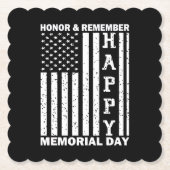 Ehre Erinnern Sie sich an den glücklichen Gedenkta Untersetzer (Vorderseite)