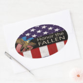 Ehre für das gefallene Militär Ovaler Aufkleber (Umschlag)